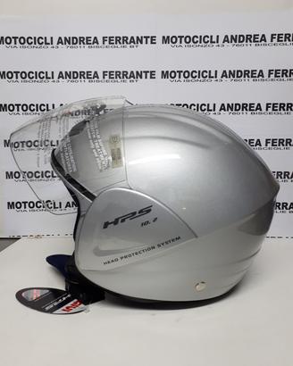 Casco demi jet 10.1 tg s 56 argento lucido