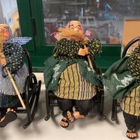 Befane su sedia a dondolo - 3 pezzi