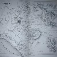 Carta geografica dell'Ottocento del Lazio