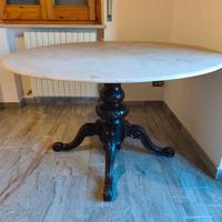 Tavolo rotondo con piano intercambiabile