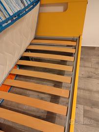 struttura letto 90x200 con rete a doghe