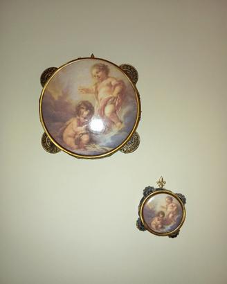 Tamburelli di designer oro con immagine degli