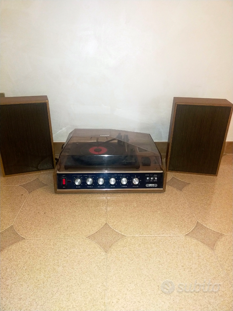 Giradischi Vintage Stereorama Deluxe 2000 anni 70 con casse