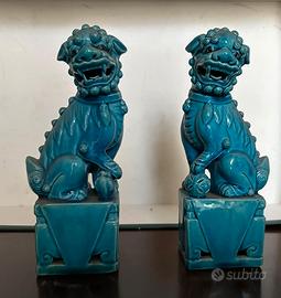 cani di fu cinesi antichi in ceramica