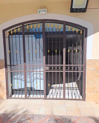 porta cancello in ferro pieno 4 ante verniciate