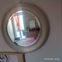 specchio circolare in metallo anni 70 