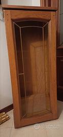 Vetrinetta da pavimento in legno massello