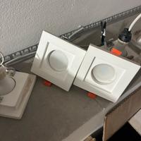 Plafoniera piu faretti a incasso in gesso