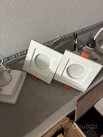 Plafoniera piu faretti a incasso in gesso