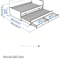 Letto doppio con cassetti