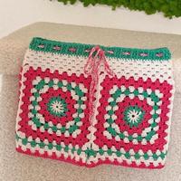 Shorts/pantalon bimba lavorazione uncinetto a mano