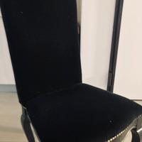 4 sedie velluto nero maison du monde