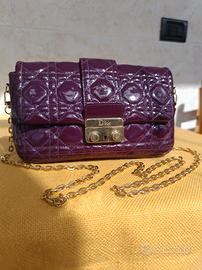 Dior promenade in pelle viola verniciata