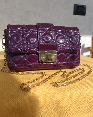 Dior promenade in pelle viola verniciata