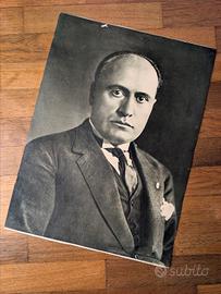 stampa poster 47x35 benito mussolini duce d'epoca