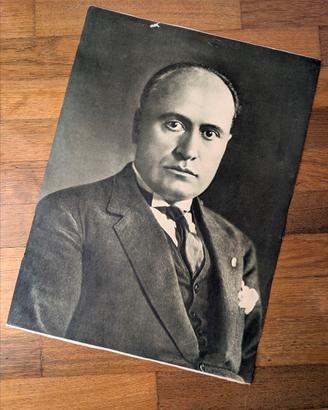 stampa poster 47x35 benito mussolini duce d'epoca