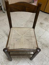 Sedie in legno impagliate