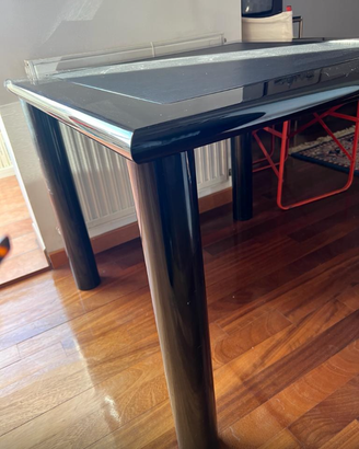 Tavolo da giuoco  laccato nero reversibile