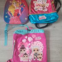 Zaini per bambina Principesse LoL tutti e 3