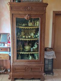 Armadio Vetrina in Noce Francese Seconda Metà 1800