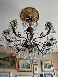 Lampadario 8 luci barocco/rococò novecento