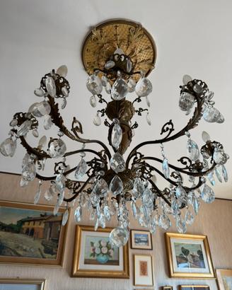 Lampadario 8 luci barocco/rococò novecento