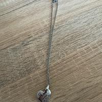 COLLANA JUS CAVALLI IN ACCIAIO CON CUORE E ZIRCONE