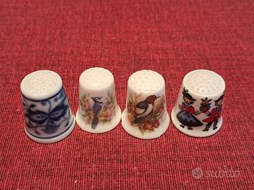 4 ditali in ceramica da collezione