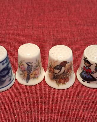4 ditali in ceramica da collezione