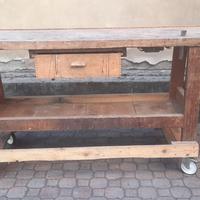 Banco da falegname in rovere anni 50-60