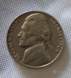 moneta americana 5 centesimi 