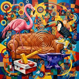 Quadro Moderno Astratto - 60x60