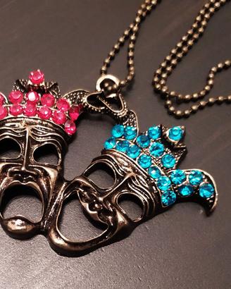 Collana Grande Pendente Maschera Teatrale