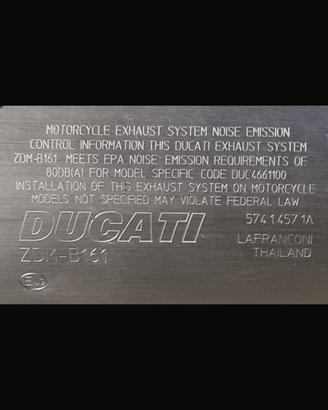 SCARICO DUCATI