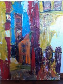 Dipinto "Torre delle Ore di Lucca"