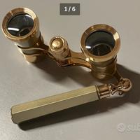 Mini binocolo da teatro 3x25 in metallo + manopola