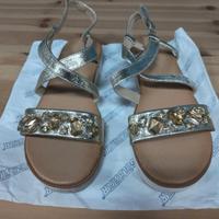 Sandali oro con fascia e strass numero 41