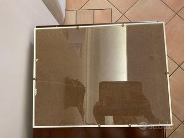 Cornice bianca a clip legno e vetro 30x40