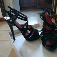 Paciotti tg 39 velluto nero tacco 14