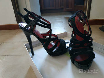 Paciotti tg 39 velluto nero tacco 14