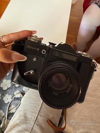 Zenit-E fotocamera vintage Helios + custodia