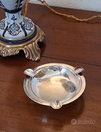 Posacenere vintage, placcato argento, Broggi 