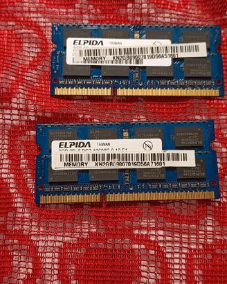 Moduli RAM Elpida 2GB DDR3 per Notebook
