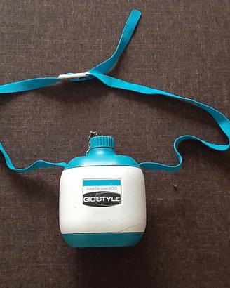Borraccia vintage Gio Style bianca e blu anni 70