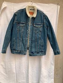 Giubbotto jeans Levi’s interno pelliccia biancaXXL