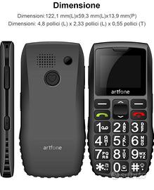 ARTFONE C1 telefono per anziani SCHERMO COLORI