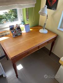 Scrivania e comodino legno massello arte povera