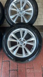 4 CERCHI CON GOMME ORIGINALI AUDI Q3 TIQUAN 235/55