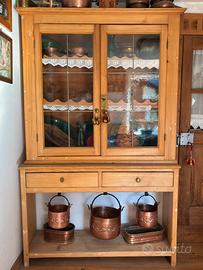Vetrina in legno stile rustico - 2 pezzi