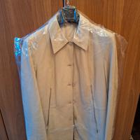 Giacca in pelle, beige, da donna